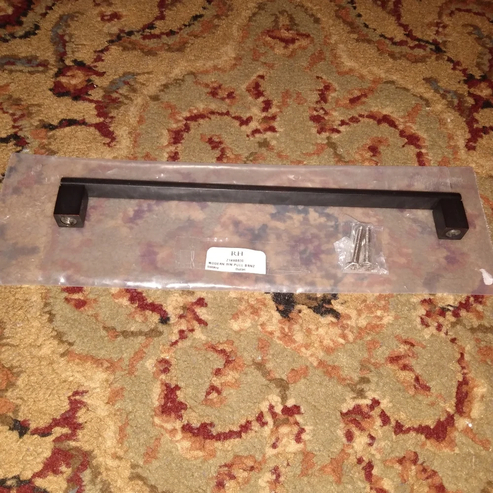 Restoration Hardware Bronze Modern Large drawer pull NWT